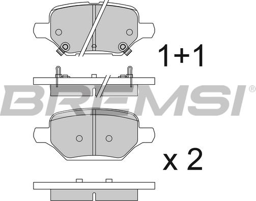 Bremsi BP3840 - Гальмівні колодки, дискові гальма autocars.com.ua