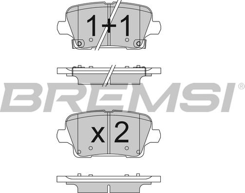 Bremsi BP3841 - Гальмівні колодки, дискові гальма autocars.com.ua