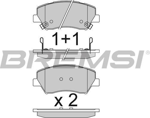 Bremsi BP3842 - Гальмівні колодки, дискові гальма autocars.com.ua