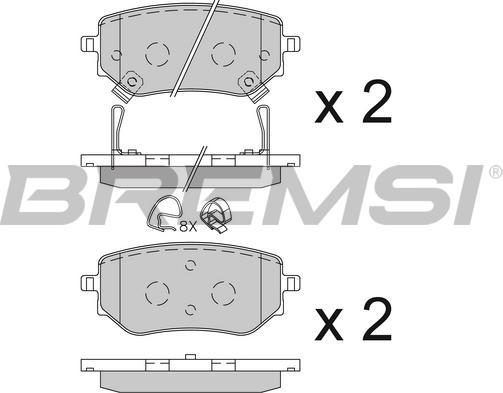 Bremsi BP3843 - Тормозные колодки, дисковые, комплект autodnr.net