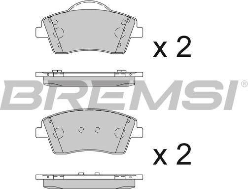 Bremsi BP3845 - Гальмівні колодки, дискові гальма autocars.com.ua