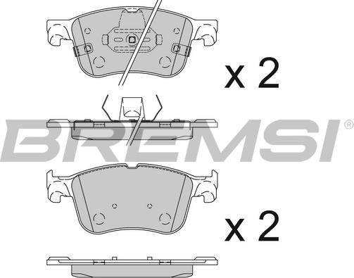 Bremsi BP3847 - Гальмівні колодки, дискові гальма autocars.com.ua