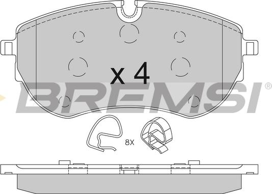 Bremsi BP3849 - Гальмівні колодки, дискові гальма autocars.com.ua