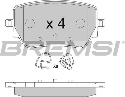 Bremsi BP3850 - Гальмівні колодки, дискові гальма autocars.com.ua