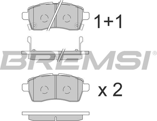 Bremsi BP3858 - Тормозные колодки, дисковые, комплект autodnr.net