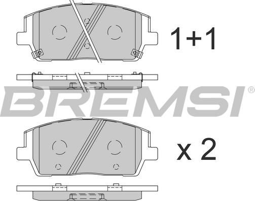 Bremsi BP3860 - Гальмівні колодки, дискові гальма autocars.com.ua