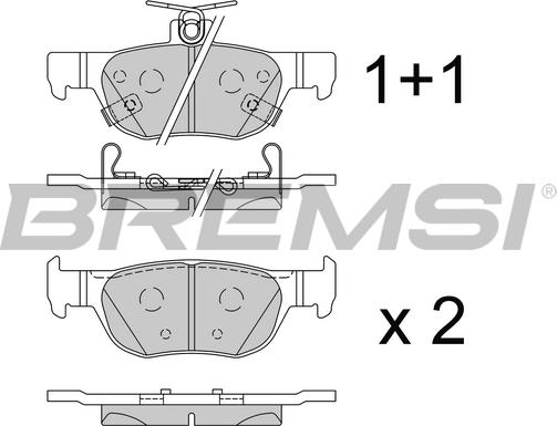 Bremsi BP3862 - Гальмівні колодки, дискові гальма autocars.com.ua