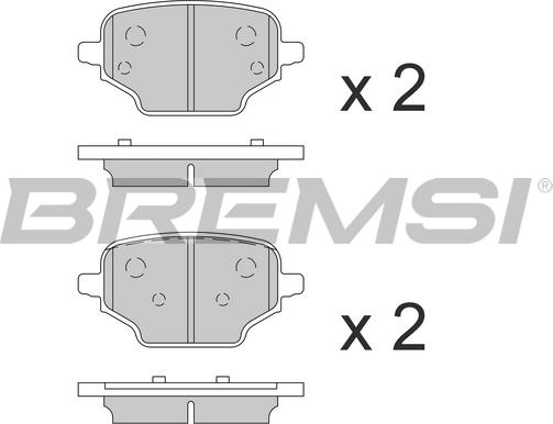 Bremsi BP3863 - Гальмівні колодки, дискові гальма autocars.com.ua