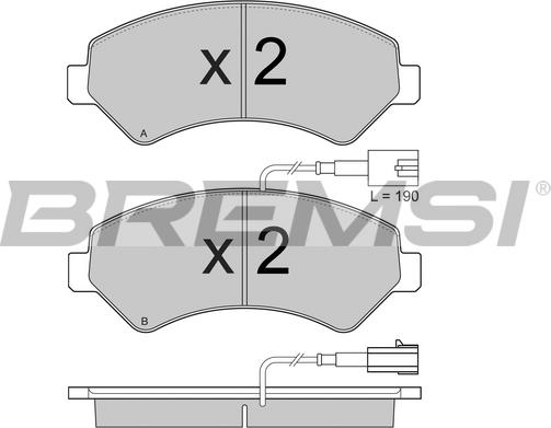 Bremsi BP3871 - Гальмівні колодки, дискові гальма autocars.com.ua