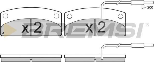 Bremsi BP3875 - Гальмівні колодки, дискові гальма autocars.com.ua