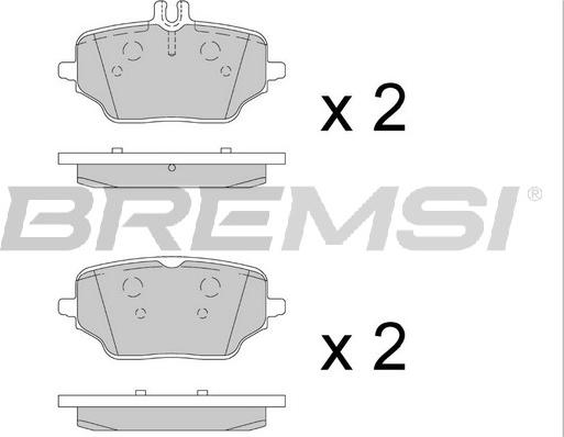 Bremsi BP3879 - Гальмівні колодки, дискові гальма autocars.com.ua