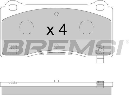 Bremsi BP3900 - Гальмівні колодки, дискові гальма autocars.com.ua