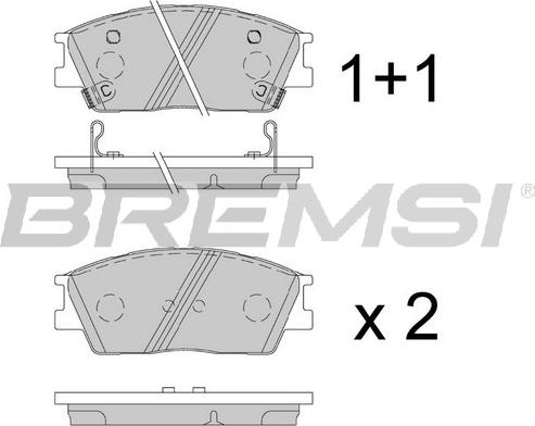 Bremsi BP3904 - Гальмівні колодки, дискові гальма autocars.com.ua