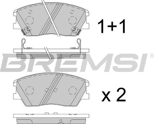 Bremsi BP3905 - Гальмівні колодки, дискові гальма autocars.com.ua