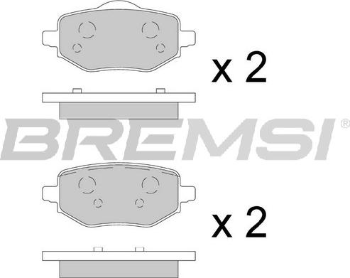 Bremsi BP3912 - Гальмівні колодки, дискові гальма autocars.com.ua