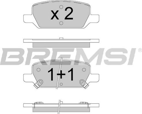 Bremsi BP3913 - Гальмівні колодки, дискові гальма autocars.com.ua