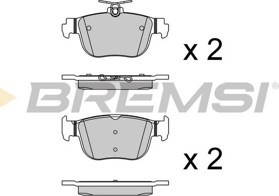 Bremsi BP3921 - Гальмівні колодки, дискові гальма autocars.com.ua