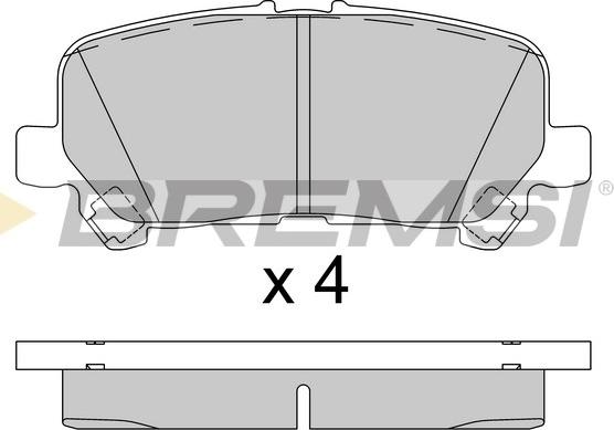 Bremsi BP3922 - Гальмівні колодки, дискові гальма autocars.com.ua