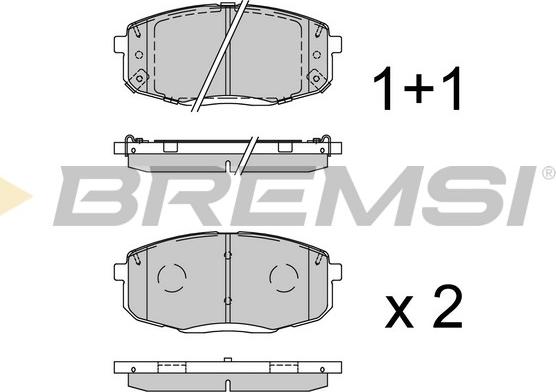 Bremsi BP3941 - Гальмівні колодки, дискові гальма autocars.com.ua