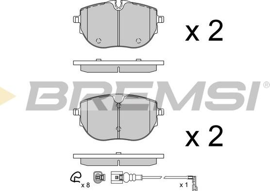 Bremsi BP3944 - Гальмівні колодки, дискові гальма autocars.com.ua