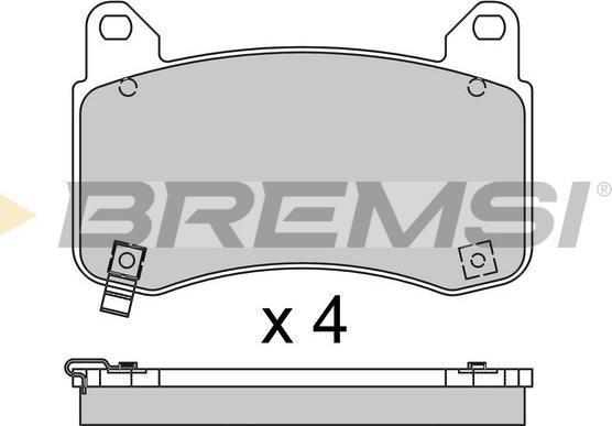 Bremsi BP3951 - Гальмівні колодки, дискові гальма autocars.com.ua
