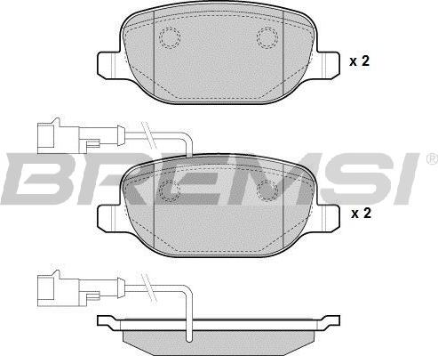 Bremsi BP3953 - Тормозные колодки, дисковые, комплект autodnr.net