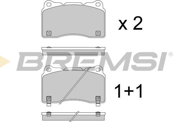 Bremsi BP3960 - Тормозные колодки, дисковые, комплект autodnr.net