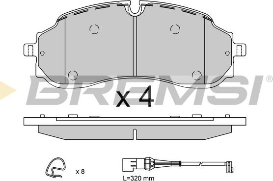 Bremsi BP3969 - Гальмівні колодки, дискові гальма autocars.com.ua