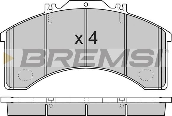 Bremsi BP7252 - Тормозные колодки, дисковые, комплект autodnr.net