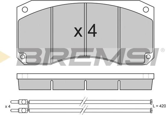 Bremsi BP7256 - Тормозные колодки, дисковые, комплект autodnr.net