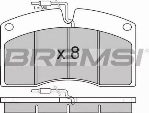 Bremsi BP7262 - Гальмівні колодки, дискові гальма autocars.com.ua