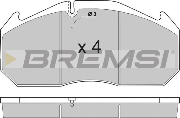 Bremsi BP7264 - Гальмівні колодки, дискові гальма autocars.com.ua