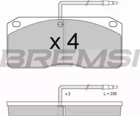 Bremsi BP7282 - Гальмівні колодки, дискові гальма autocars.com.ua