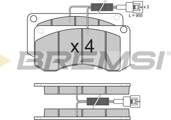 Bremsi BP7283 - Тормозные колодки, дисковые, комплект autodnr.net