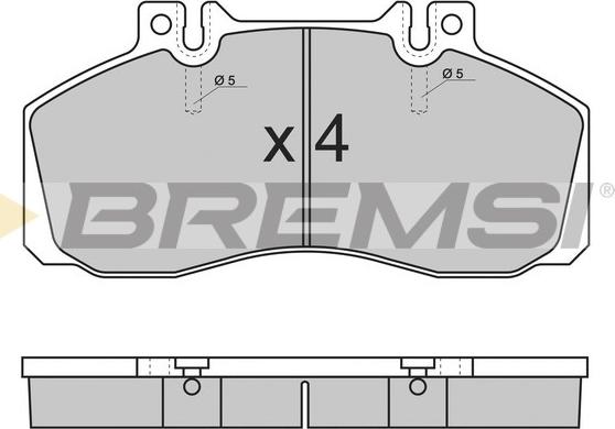 Bremsi BP7289 - Тормозные колодки, дисковые, комплект autodnr.net