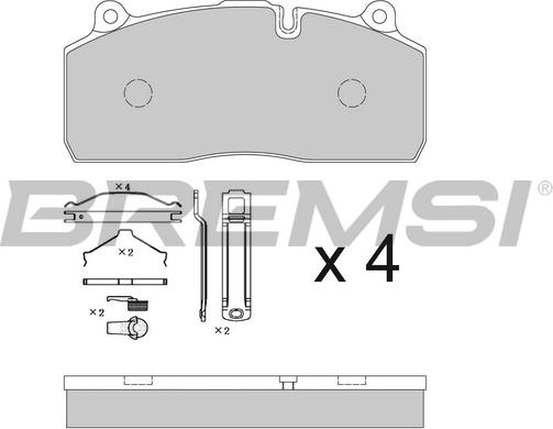 Bremsi BP7342 - Гальмівні колодки, дискові гальма autocars.com.ua