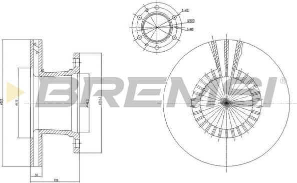 Bremsi CD5112V - Гальмівний диск autocars.com.ua