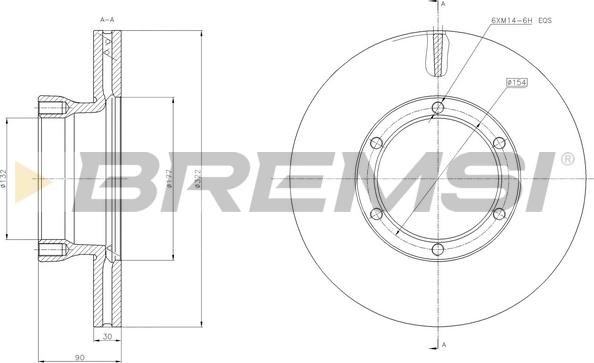 Bremsi CD5130V - Гальмівний диск autocars.com.ua