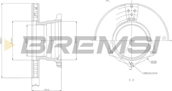 Bremsi CD5164V - Гальмівний диск autocars.com.ua