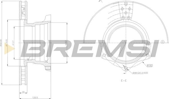 Bremsi CD5165V - Гальмівний диск autocars.com.ua