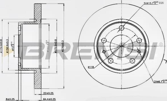 Bremsi CD5194S - Тормозной диск autodnr.net