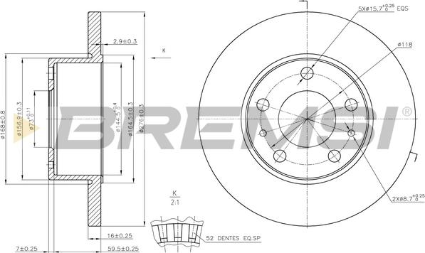 Bremsi CD5196S - Тормозной диск autodnr.net