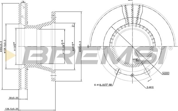 Bremsi CD5233V - Гальмівний диск autocars.com.ua