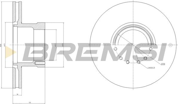 Bremsi CD5255V - Гальмівний диск autocars.com.ua