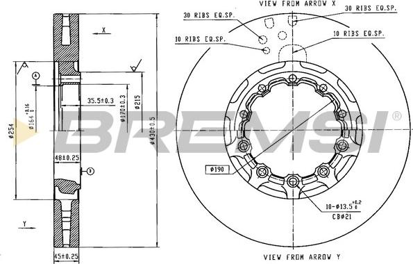 Bremsi CD5271V - Гальмівний диск autocars.com.ua