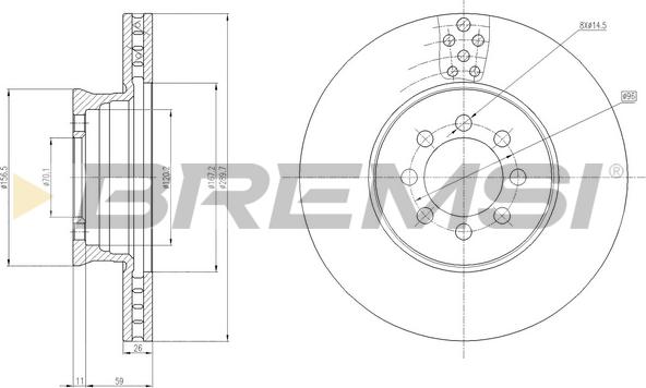 Bremsi CD5335V - Гальмівний диск autocars.com.ua