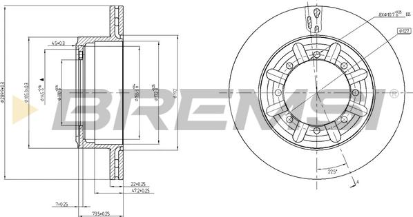 Bremsi CD5340V - Гальмівний диск autocars.com.ua