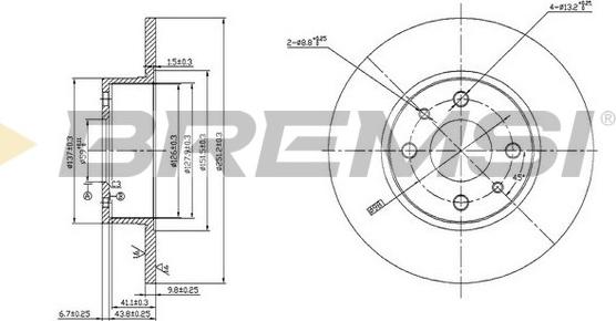 Bremsi CD6066S - Гальмівний диск autocars.com.ua