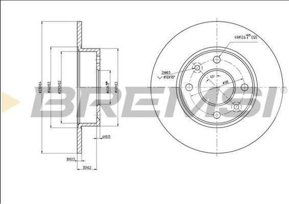 Bremsi CD6070S - Гальмівний диск autocars.com.ua