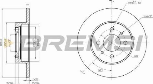 Bremsi CD6081S - Гальмівний диск autocars.com.ua